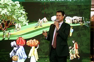 Zia Abbas, TCF CEO, speaking at the annual supporters' conference in Dubai