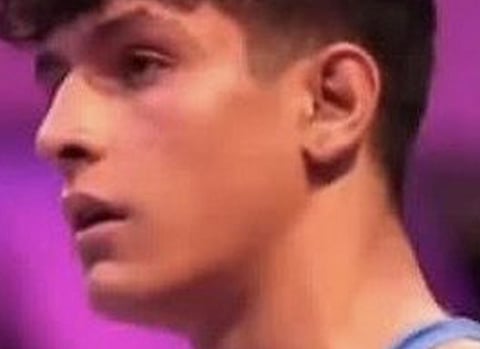 A photo of Iranian wrestler Saleh Mohammadi, 18, who is facing execution.