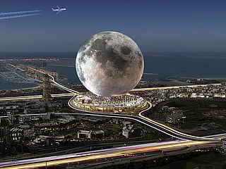 The 'Moon building' concept that gets associated with Dubai every now and then.