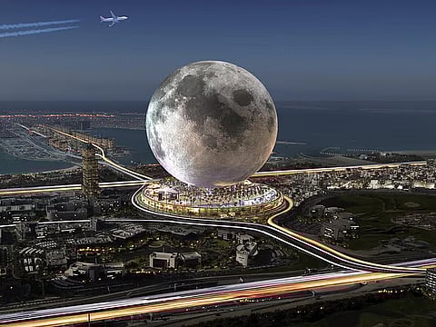 The 'Moon building' concept that gets associated with Dubai every now and then.