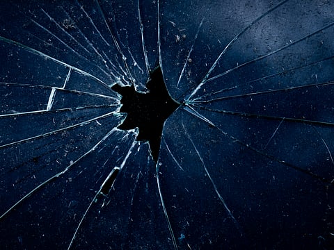 The first clue something was wrong was broken glass