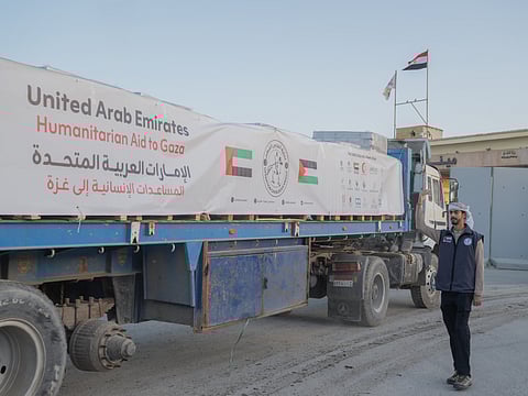 UAE's 301st aid convoy enters Gaza under Operation Chivalrous Knight 3