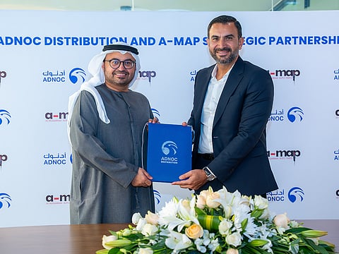 Asad Badami, Managing Director, A-MAP Group & Eng. Saber Mohammed Al Ammari, Vice President, Lubricant, Base Oil & Specialty Products Division at ADNOC Distribution.