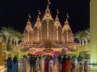 More than 8,000 devotees celebrate second anniversary at Abu Dhabi BAPS temple.