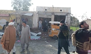The blast occurred near Miryan Police Station in Bannu district of Khyber Pakhtunkhwa province.