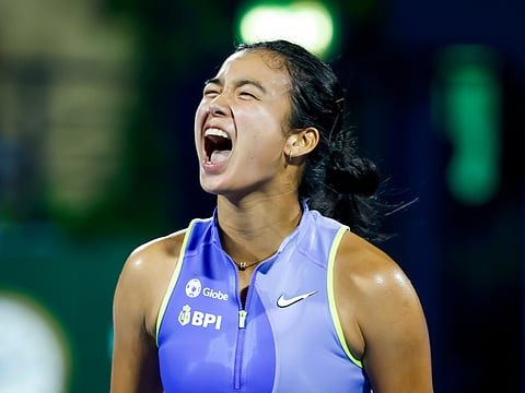 Eala roared to the crowd following her victory in Dubai 