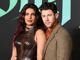 Priyanka Chopra Jonas and Nick Jonas attend the World Premiere of Amazon Prime Video's "The Bluff" at TCL Chinese Theatre on February 17, 2026 in Hollywood, California.