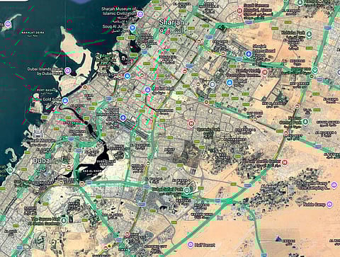 Multiple traffic incidents on Sheikh Mohammed Bin Zayed Road and Emirates Road cause major delays in Dubai and Sharjah
