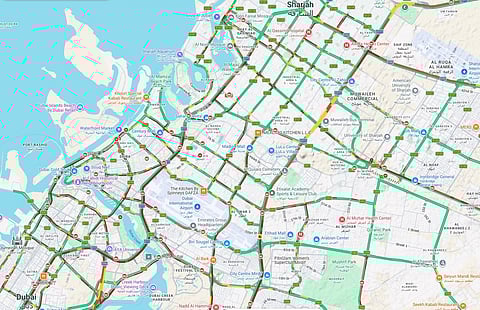 UAE traffic now: Emirates Road congested, Al Ittihad slow, Al Nahda gridlocked in Dubai and Sharjah