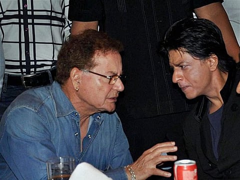 Shah Rukh Khan with Salim Khan
