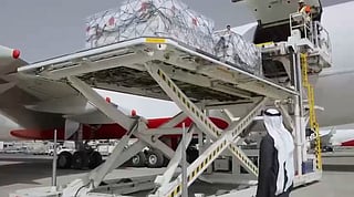 The aid was sent via Egypt in preparation for its entry through the Rafah Border Crossing.