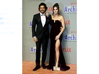 Farhan Akhtar, Shibani Dandekar (File photo/ANI)