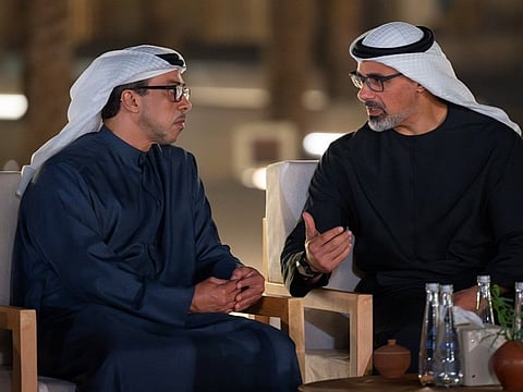 Mansour bin Zayed and Khaled bin Mohamed bin Zayed Attend Abu Dhabi Government’s Ramadan Majlis 'Barzat Abu Dhabi' at Qasr Al Hosn