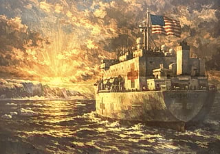 The post on his Truth Social platform carried an apparent AI image that depicted the USNS Mercy.