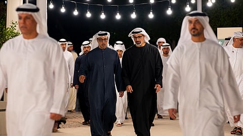 Mansour bin Zayed and Khaled bin Mohamed bin Zayed Attend Abu Dhabi Government’s Ramadan Majlis 'Barzat Abu Dhabi' at Qasr Al Hosn
