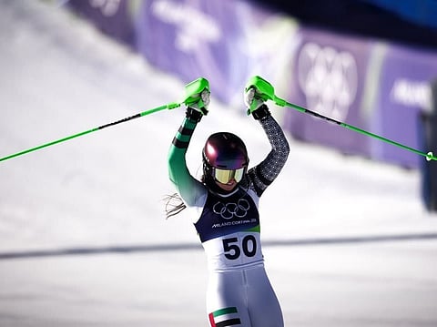 Hudson made sporting history for the UAE