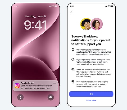 Meta has announced new Instagram alerts that will notify parents if their teen repeatedly searches for suicide or self-harm-related terms, as the company faces mounting legal pressure in the United States.