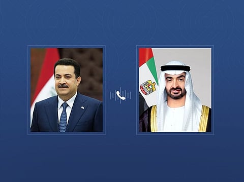 UAE President, Iraqi Prime Minister discuss impact of regional escalation on security and stability