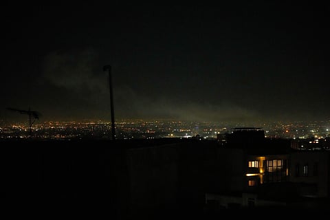View of Tehran at night after authorities urged evacuation