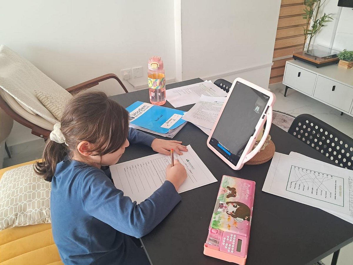 A student logs in for classes   