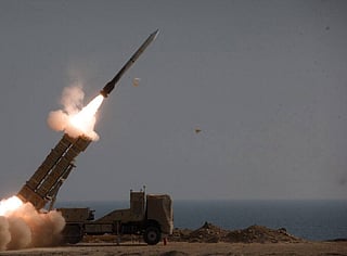 An Iranian missile being launched
