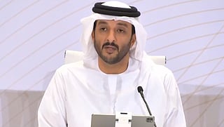 UAE Minister of Economy at a media briefing addressing ware-related concerns on Tuesday, March 3. 