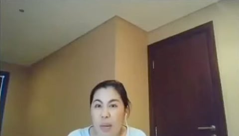 The viral video captures a blast while Filipina worker Edlyn Candido Lacse was live streaming