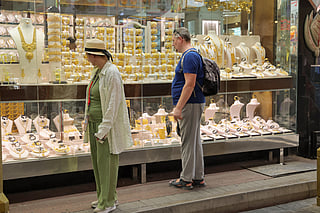 Tourists and residents at gold souk and old quarters of Deira in Dubai on Wednesday 04 March 2026. Photo : Virendra Saklani/Gulf News
