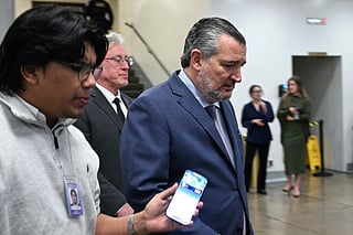 US Senator Ted Cruz (R-Texas) speaks to reporters on Capitol Hill in Washington, DC, on March 4, 2026.