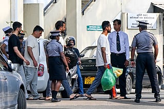 Injured Iranian sailors rescued from their frigate IRIS Dena after a US submarine torpedoed it off Sri Lanka's coast amid the Middle East war, receive treatment at the Karapitiya hospital in Galle on March 5, 2026.