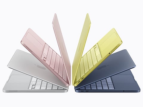 MacBook Neo comes in four beautiful colors — silver, blush, citrus, and indigo.