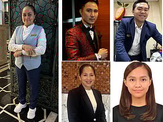 Clockwise from left: Glyn Bendanillo, Ryan Banks, Mike Castilla, Erika Badiang, and Haidee Arco