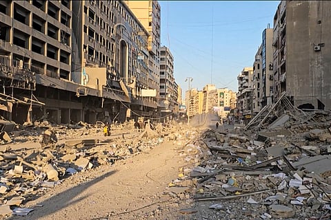 Destruction after heavy overnight Israeli strikes on south Beirut