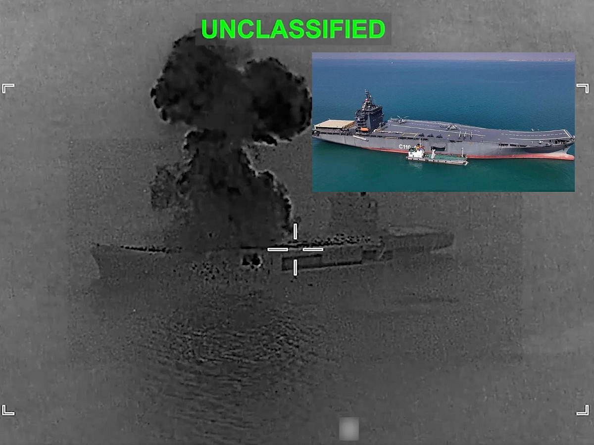 The drone-carrier warship was IRGC's prized asset — the drone-carrier ship that was struck in recent hours and left burning, according to the US Central Command chief Admiral Brad Cooper.