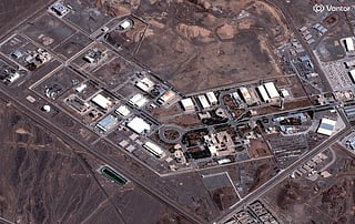 This handout satellite image courtesy of Vantor shows the Natanz Nuclear Facility near Natanz, Isfahan province, in central Iran on March 7, 2026.