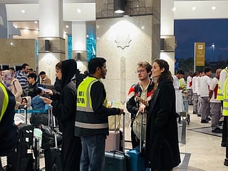 Foreign nationals at Sharjah airport