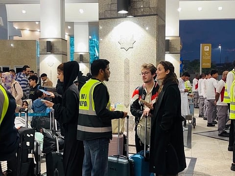 Foreign nationals at Sharjah airport