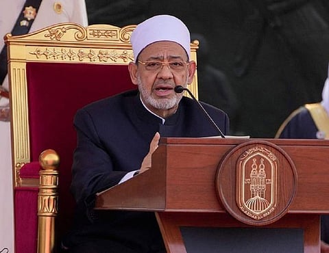 Grand Imam of Al-Azhar His Eminence Dr. Ahmed Al-Tayeb, who is also the Chairman of the Muslim Council of Elders