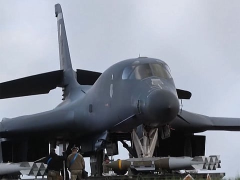 Unlike stand-off cruise missile strikes, bomber aircraft flying closer to their targets can unleash far larger barrages of precision-guided bombs, allowing them to devastate large target areas or hit hardened underground facilities.