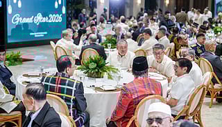 Philippine President Ferdinand Marcos Jr. hosts the "Grand Iftar 2026" at the Heroes hall in Malacañan Palace on March 12, 2026