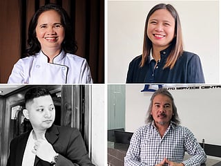 (Clockwise from top) Maria Paz Marquez, Shiela Nanquil, Frando Sarmiento, and Romvibson Masangkay