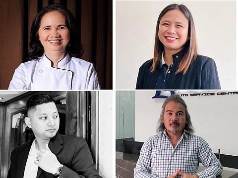 (Clockwise from top) Maria Paz Marquez, Shiela Nanquil, Frando Sarmiento, and Romvibson Masangkay