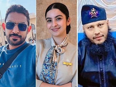 From left to right: Junaid Puthiya Purayil, Tayyba Haris, and Ashiq Mustafa