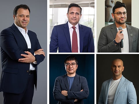 Clockwise from top left: Mohamed Adib Hijazi, Ajay Rajendran, Shaheer Tabani, Emad Saleh and Xu Ma