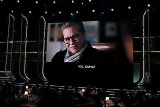 An image of Val Kilmer is seen during the in memoriam during the 32nd Annual Actor Awards on Sunday, March 1, 2026, at the Shrine Auditorium and Expo Hall in Los Angeles. (AP Photo/Chris Pizzello)