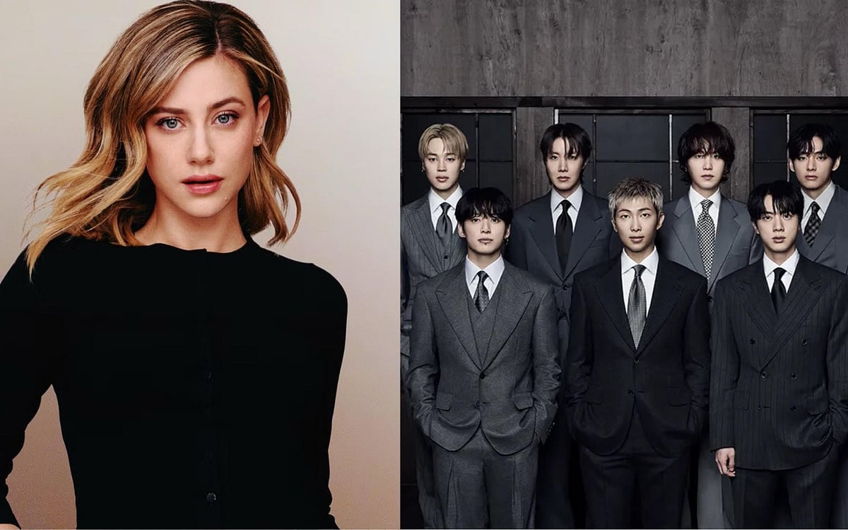 Lili Reinhart (left) and BTS (right)