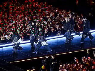 Kpop group BTS perform during 'BTS The Comeback Live Arirang' concert in central Seoul, South Korea, March 21, 2026. 