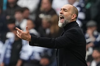 Tottenham Hotspur's Croatian head coach Igor Tudor gestures on the touchline during the English Premier League football match between Tottenham Hotspur and Nottingham Forest at the Tottenham Hotspur Stadium in London, on March 22, 2026.