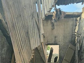 Royal Oman Police launch investigation after abandoned structure falls while children played.