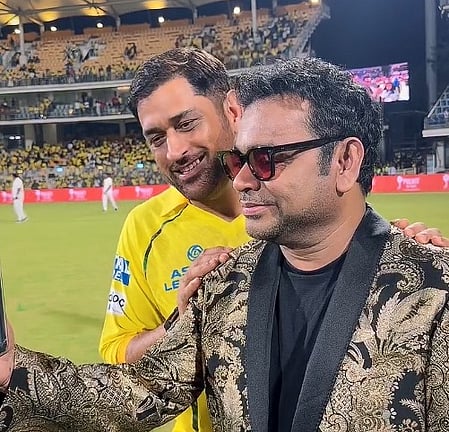 A.R Rahman with MS Dhoni